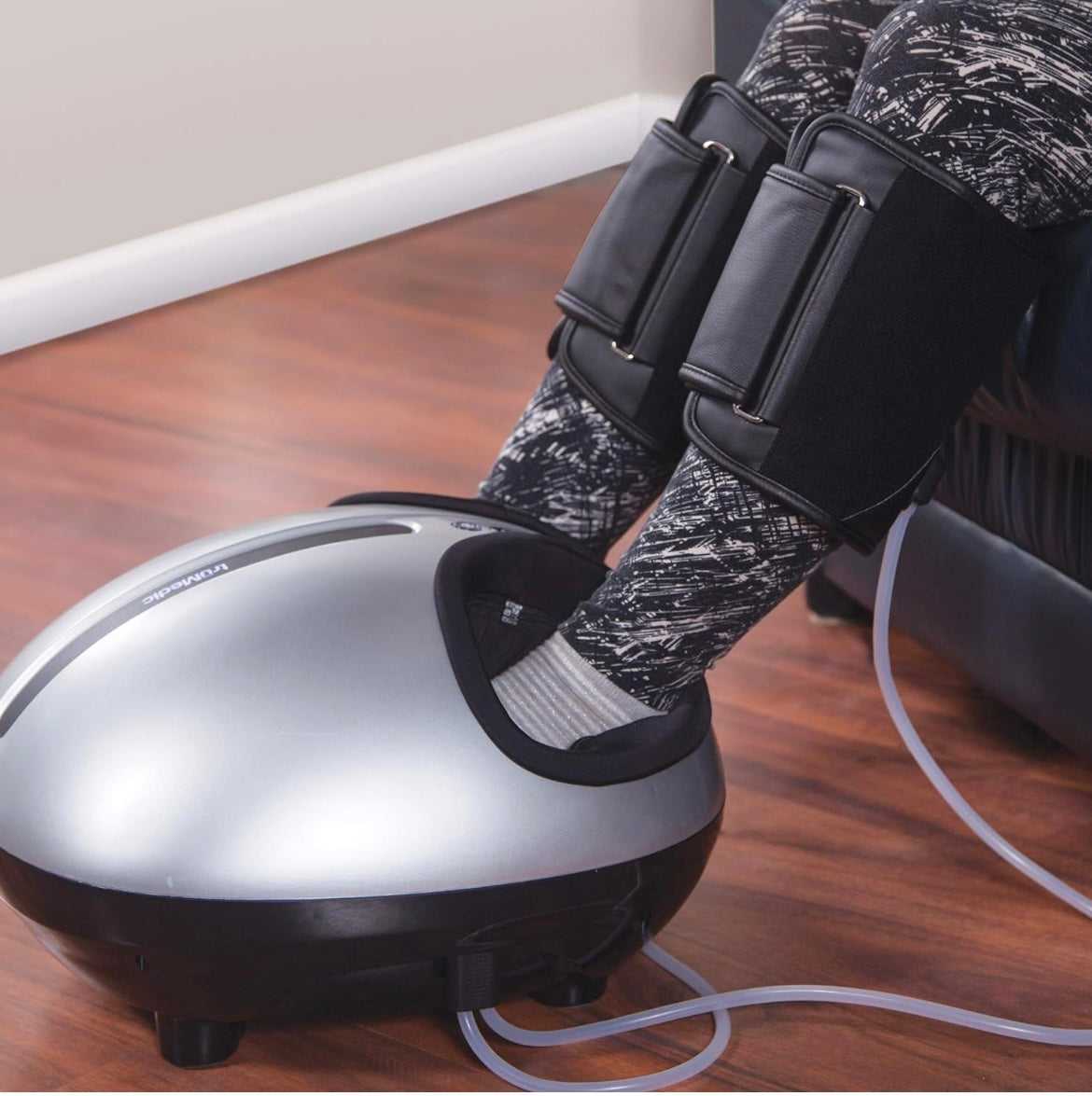InstaShiatsu+ - IS-4000 - Foot Massager with Calf Massage Sleeves and Heat