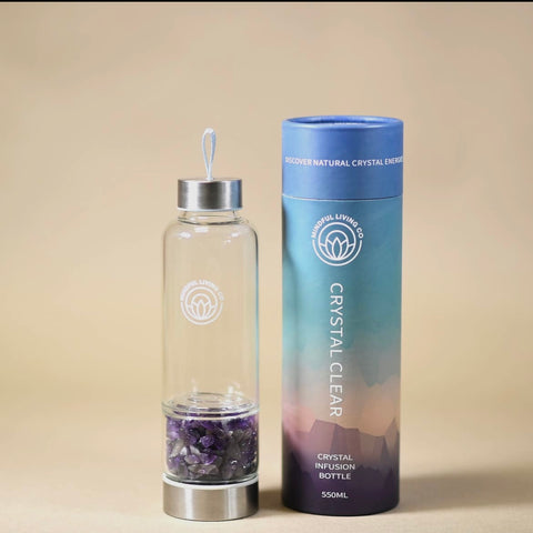 Amethyst Glass Water Bottle