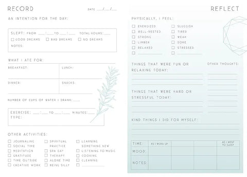 Self Care: Day + Night Reflection Journal
