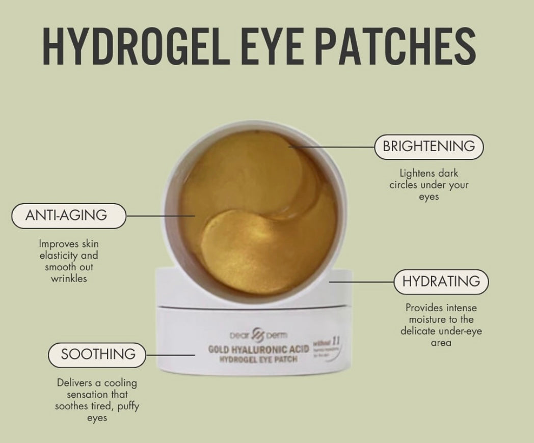 Dear Derm - Gold Hyaluronic Acid Hydrogel Eye Patches