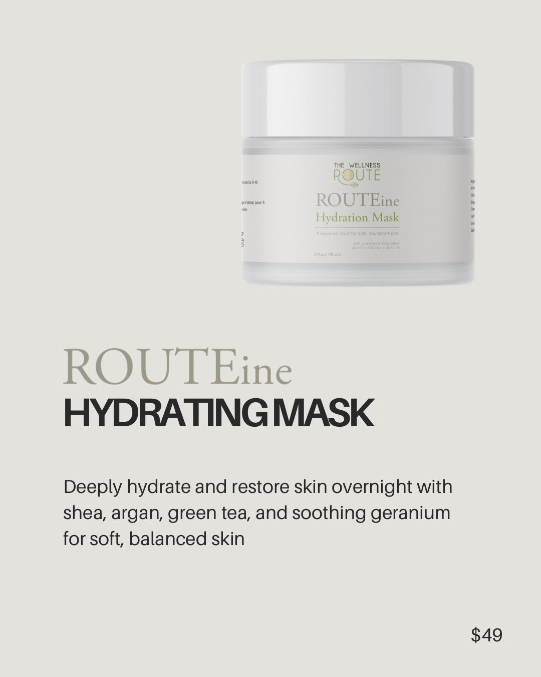 ROUTEine Hydration Mask - PRE ORDER
