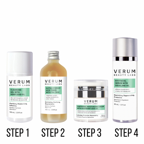 4 Step ROUTEine - Verum Beauty Labs - 
Canadian Crafted, Small Batch Skincare