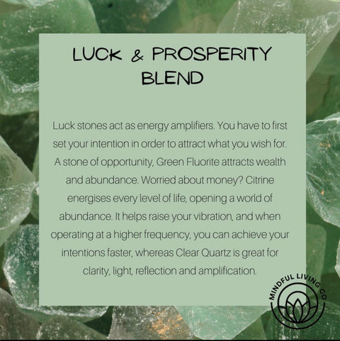 Luck + Prosperity Glass water bottle