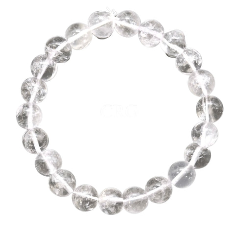 Clear Quartz Tumbled Bead Stretch Bracelet